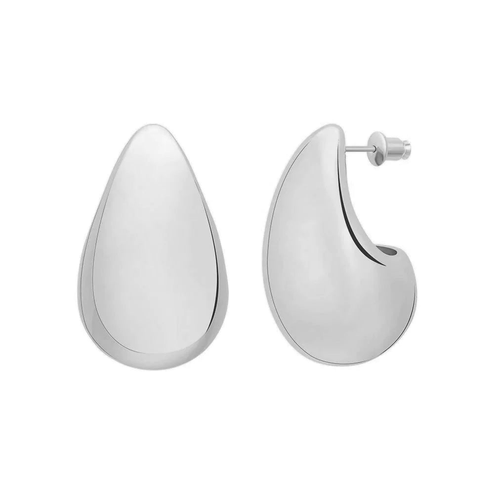 Mini Raindrop Statement Earrings | Silver