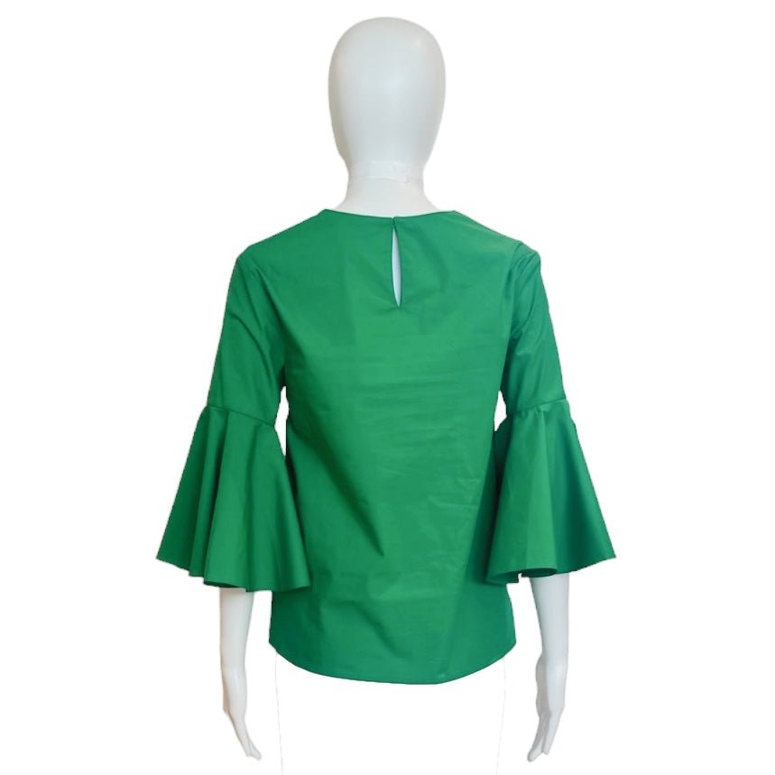 Roberta Ruffle Sleeve Top | Kelly