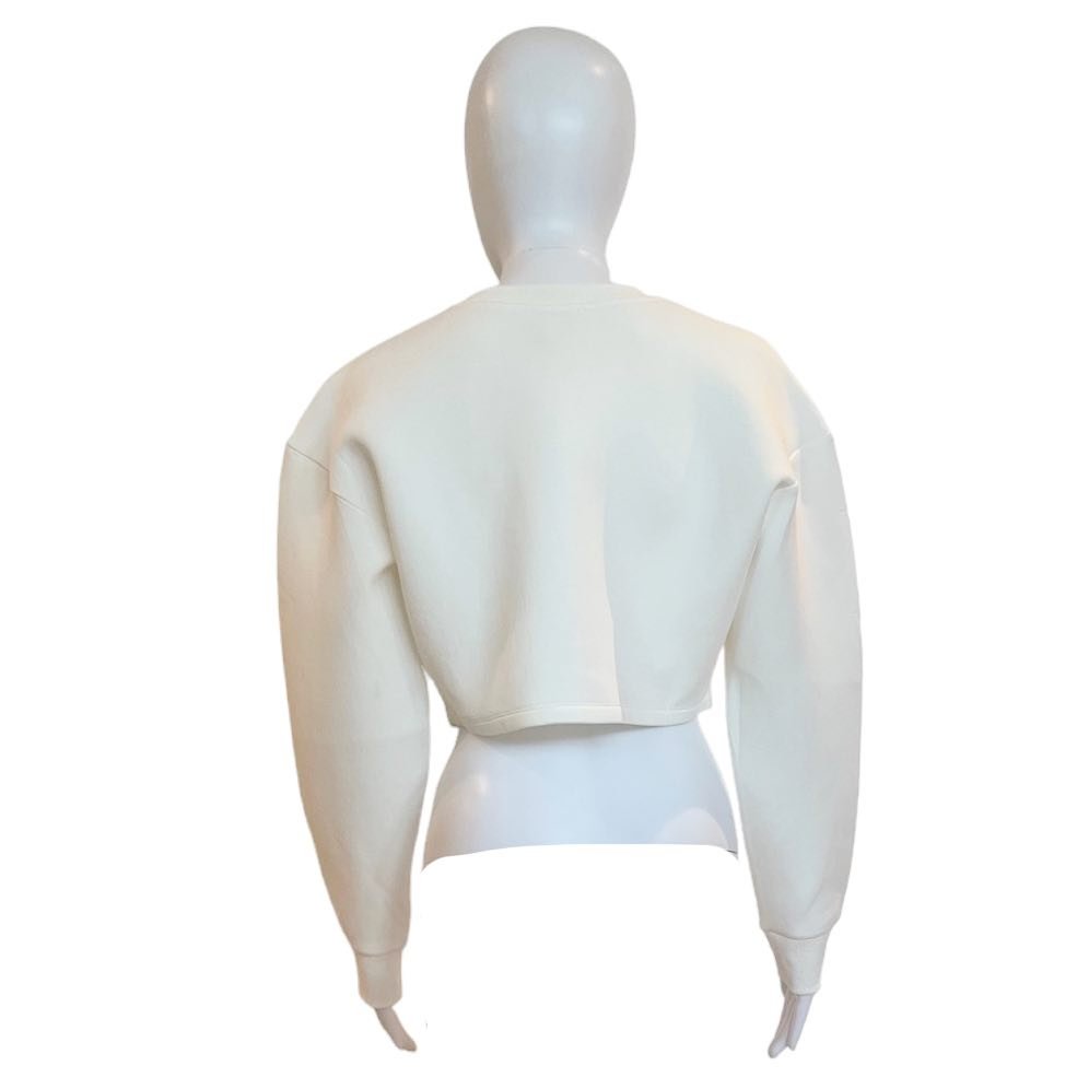 Scuba Cropped Sweatshirt | White