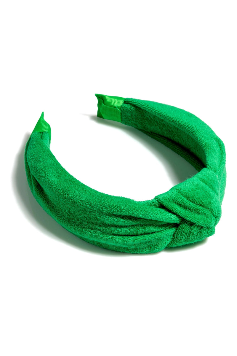 Terry Knotted Headband | Green