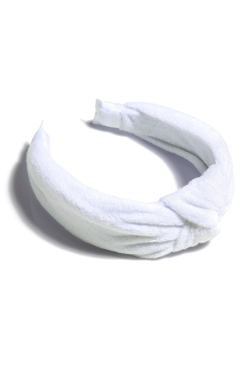 Terry Knotted Headband | White