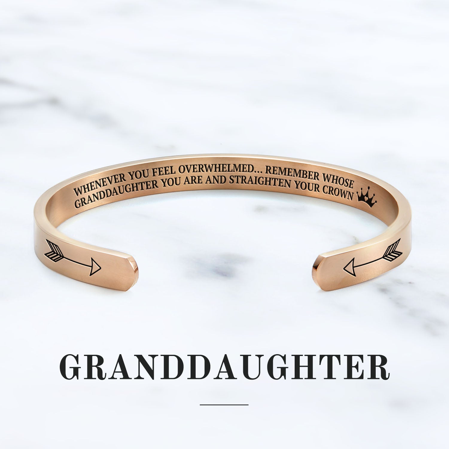 Remember Who You Are and Straighten Your Crown Personalizable Cuff Bracelet