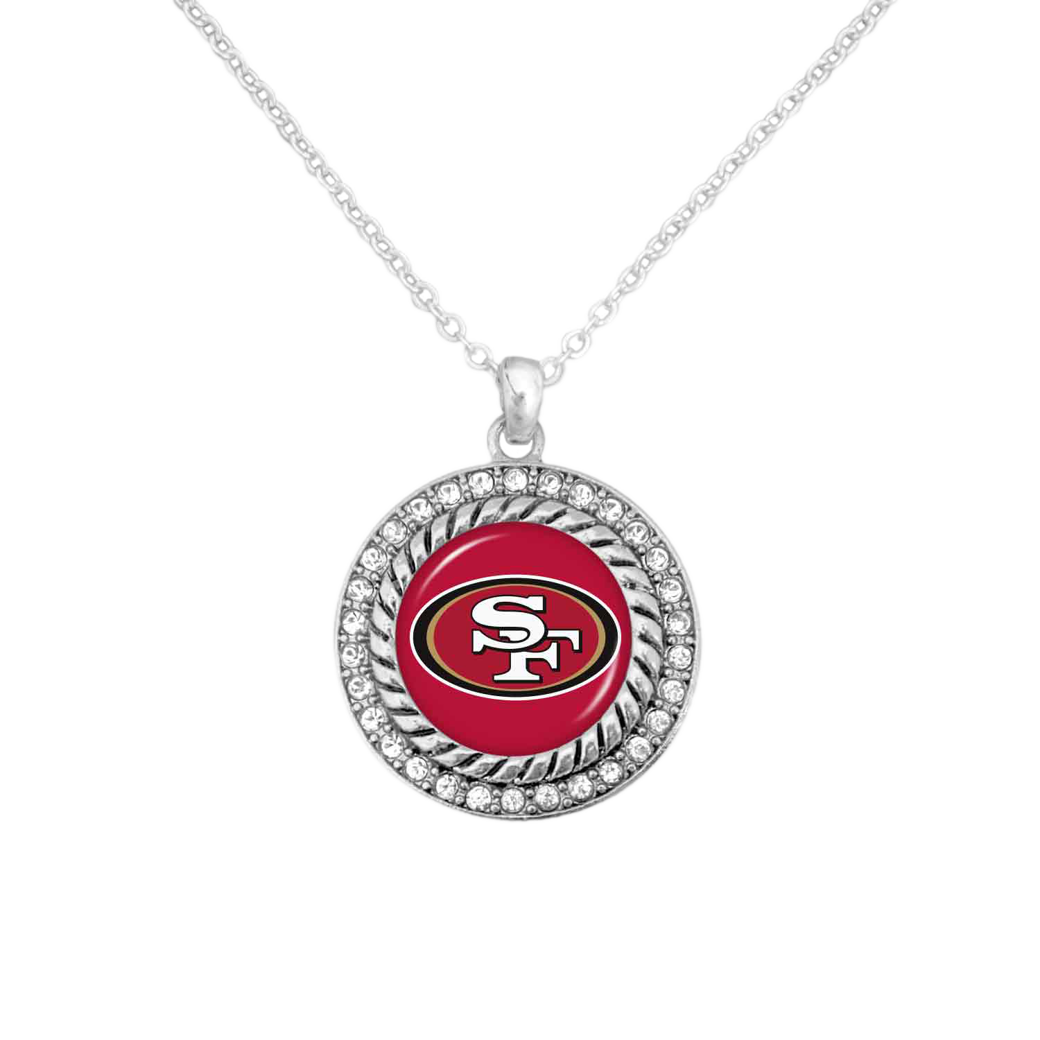 San Francisco 49ers Pave Twist Necklace