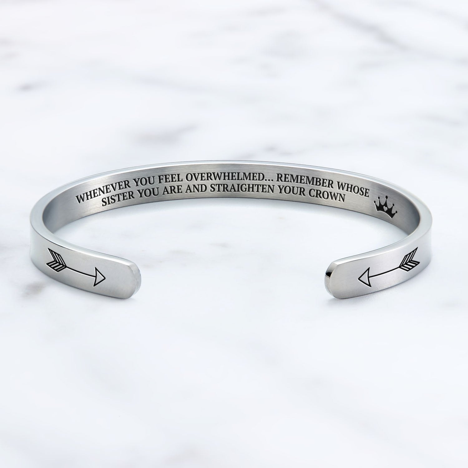 Remember Who You Are and Straighten Your Crown Personalizable Cuff Bracelet