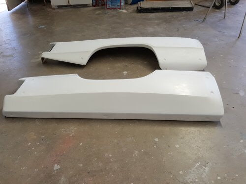 80-93 dodge race fiberglass bedsides, 4 inch flair, 84 inches long