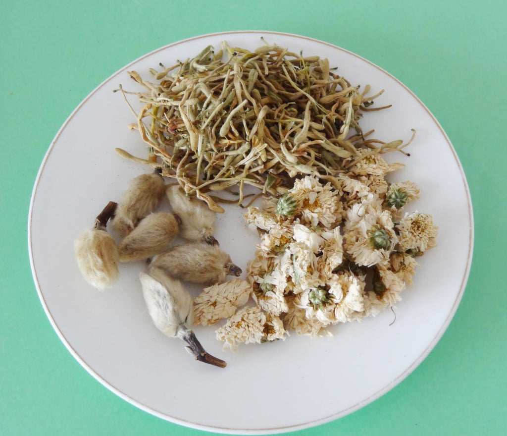 过敏性鼻炎 . 辛夷花银花菊花蜜茶