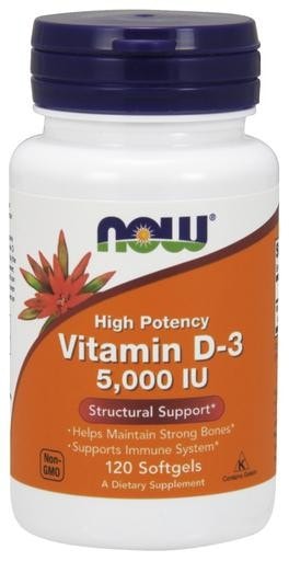NOW Foods Vitamin D-3 5000IU 120softgels