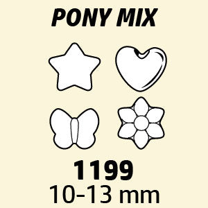 Pony Beads Mixed Neon Multi 1/2 lb #1199SV077