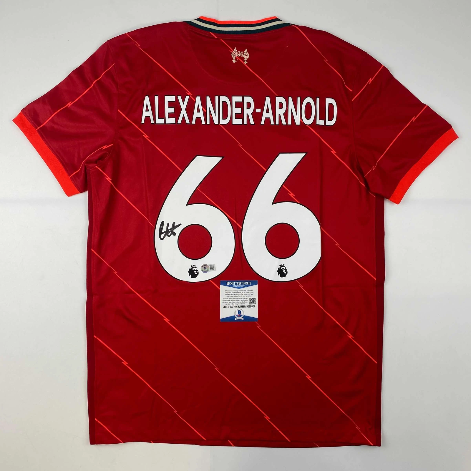 Autographed/Signed Trent Alexander Arnold Liverpool Red Jersey Beckett BAS COA