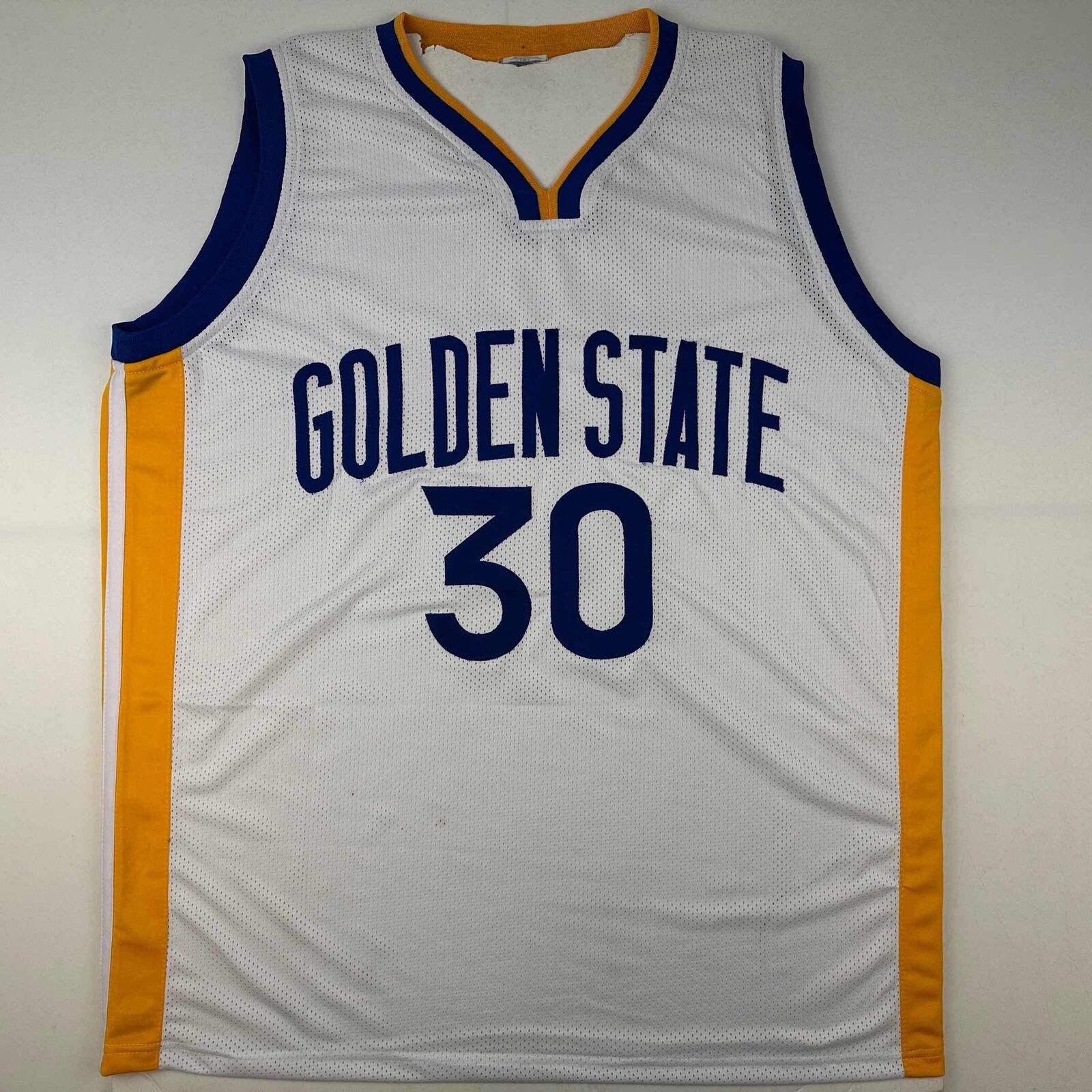 Autographed/Signed Stephen Steph Curry Golden State White Jersey JSA COA