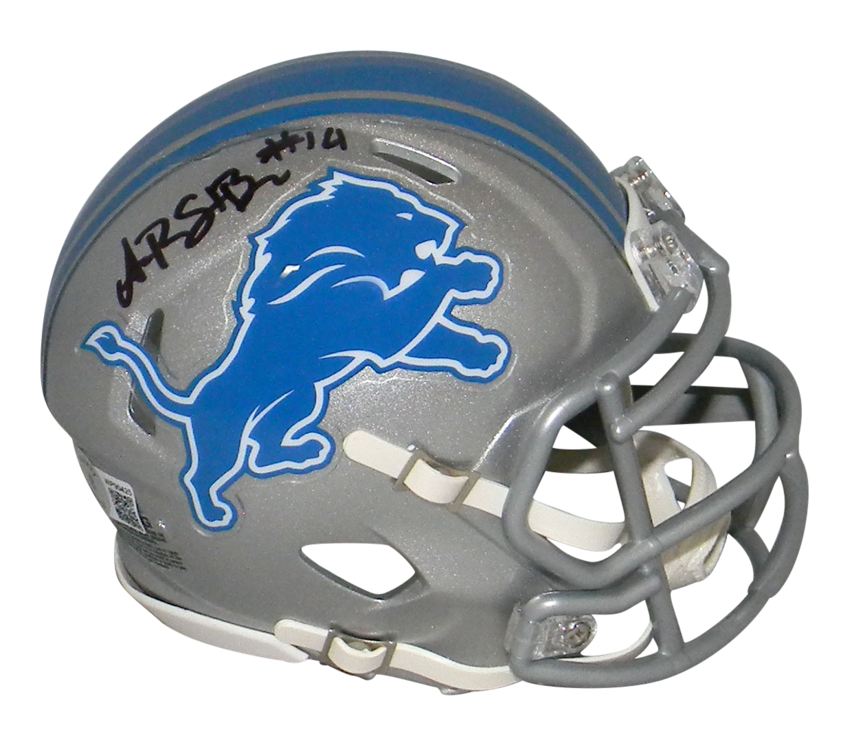 AMON-RA ST BROWN AUTOGRAPHED SIGNED DETROIT LIONS SPEED MINI HELMET BECKETT