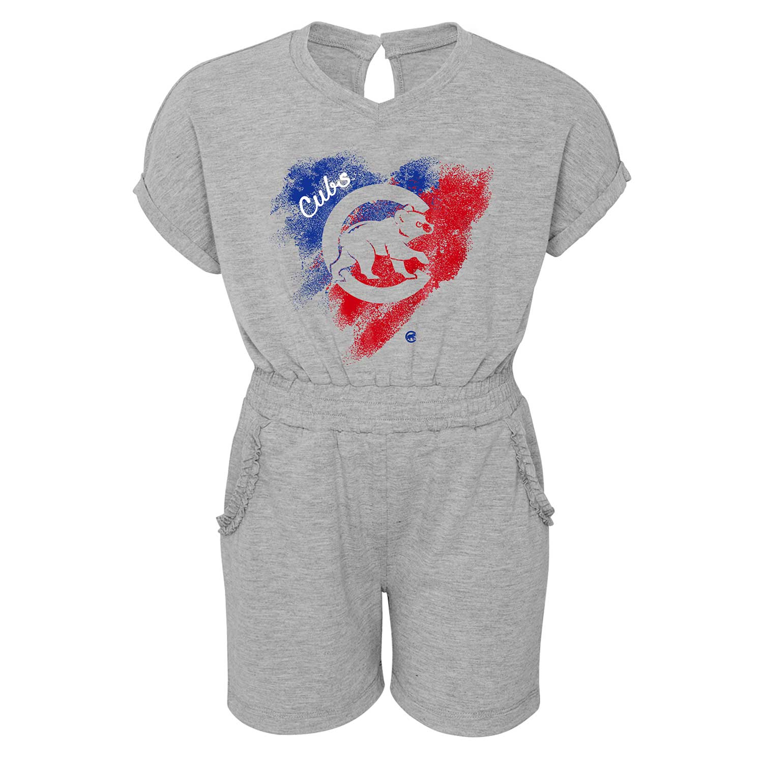 CHICAGO CUBS TODDLER GIRLS TAG ROMPER