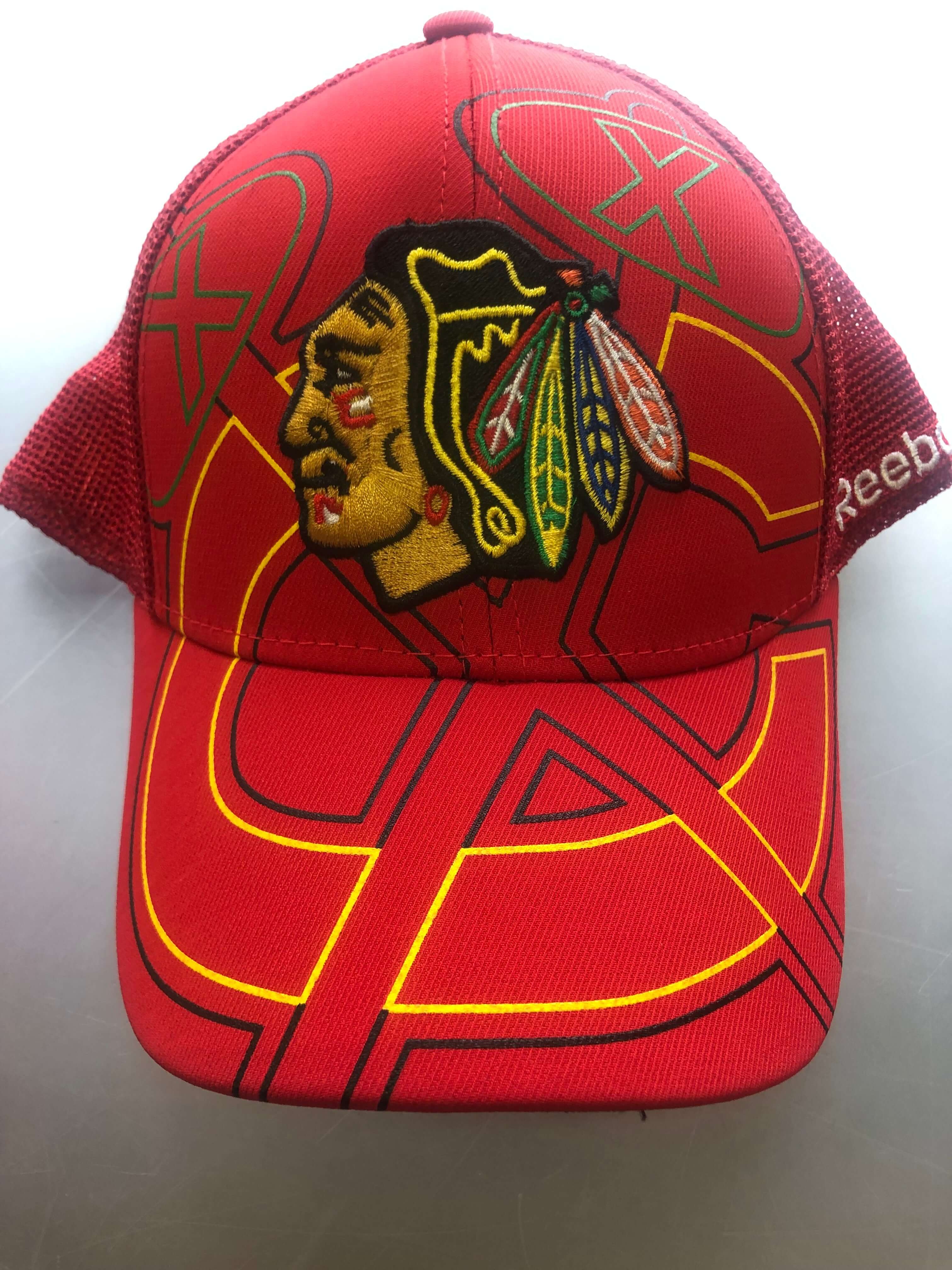 Chicago Blackhawks Reebok Multi Team  Structured Flex MESHB HAT