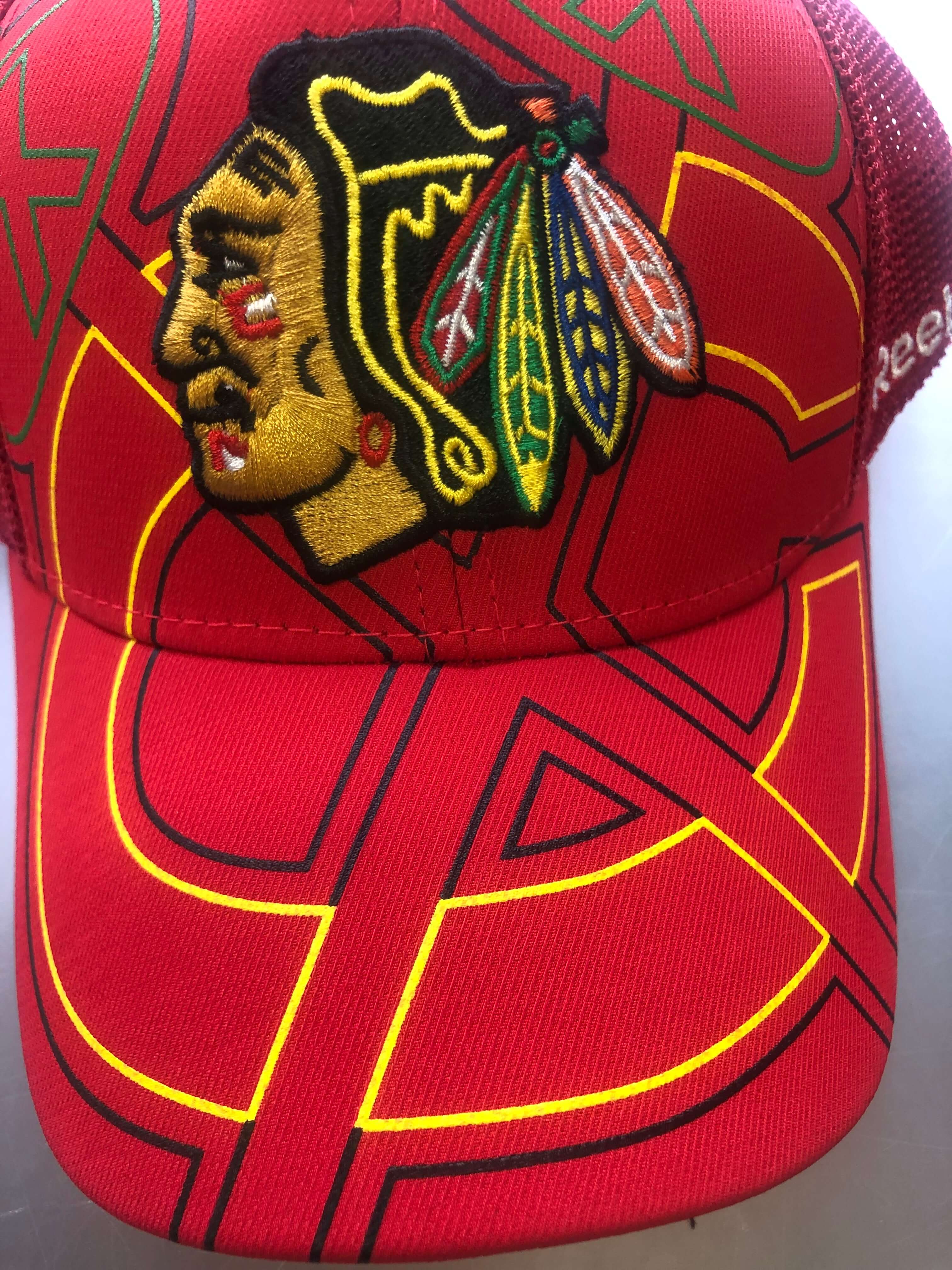 Chicago Blackhawks Reebok Multi Team  Structured Flex MESHB HAT