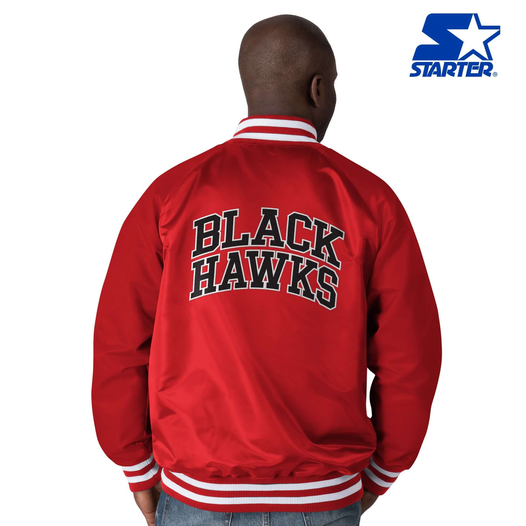 Chicago Blackhawks Red Retro Starter Button-up Jacket