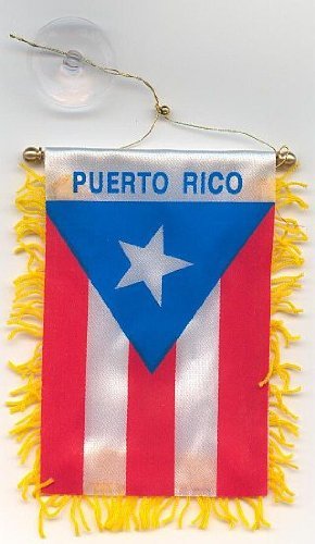 Puerto Rico Tassel Flag Mini Banner 4