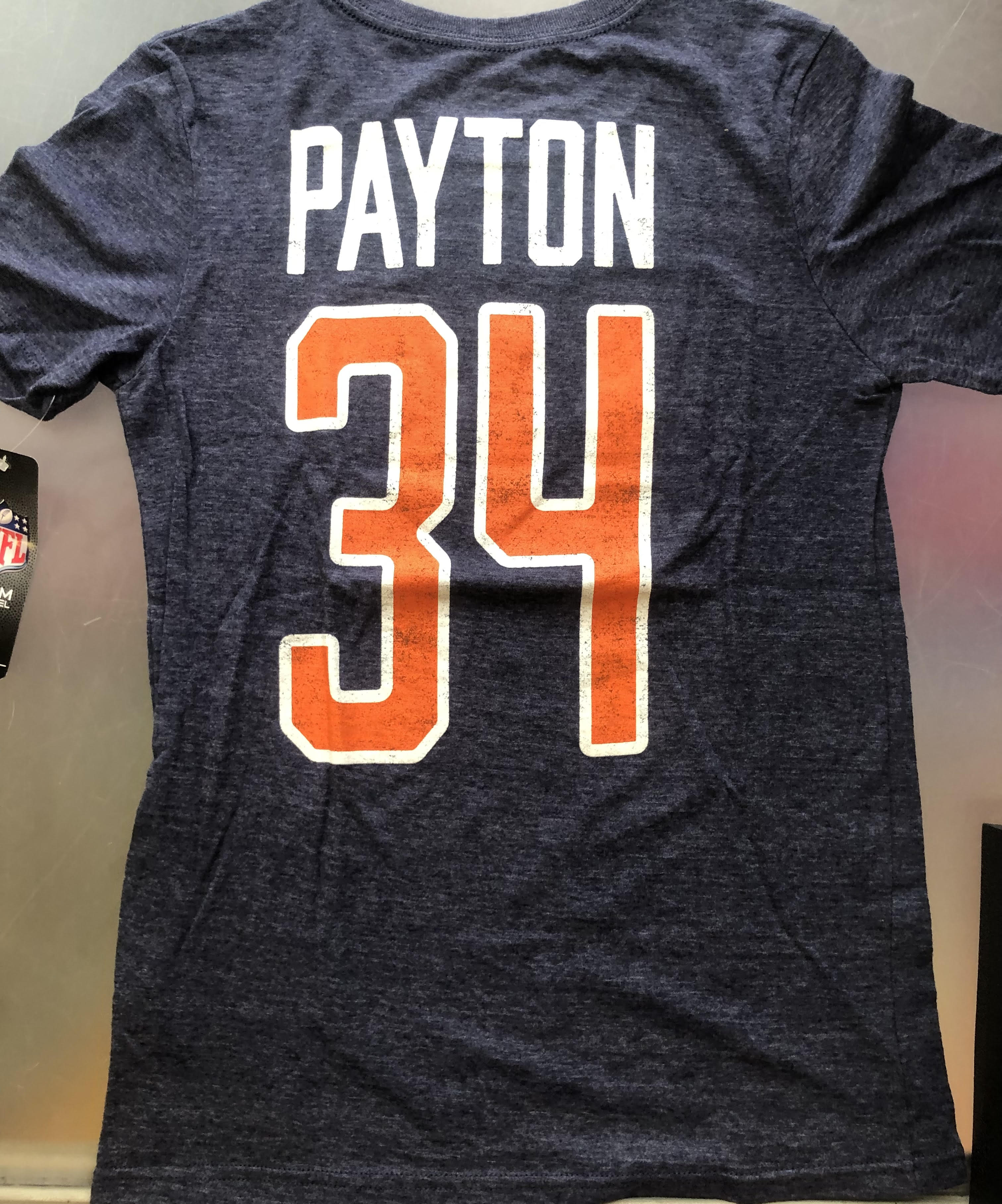 Youth Walter Payton #34 Chicago Bears Tri-Blend Name and Number Short Sleeve T-Shirt