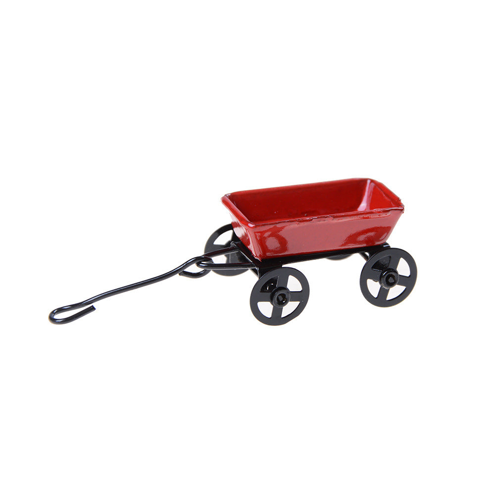 Pull Cart - 1/12 Scale Dollhouse Accessory - Mini Doll Accessories