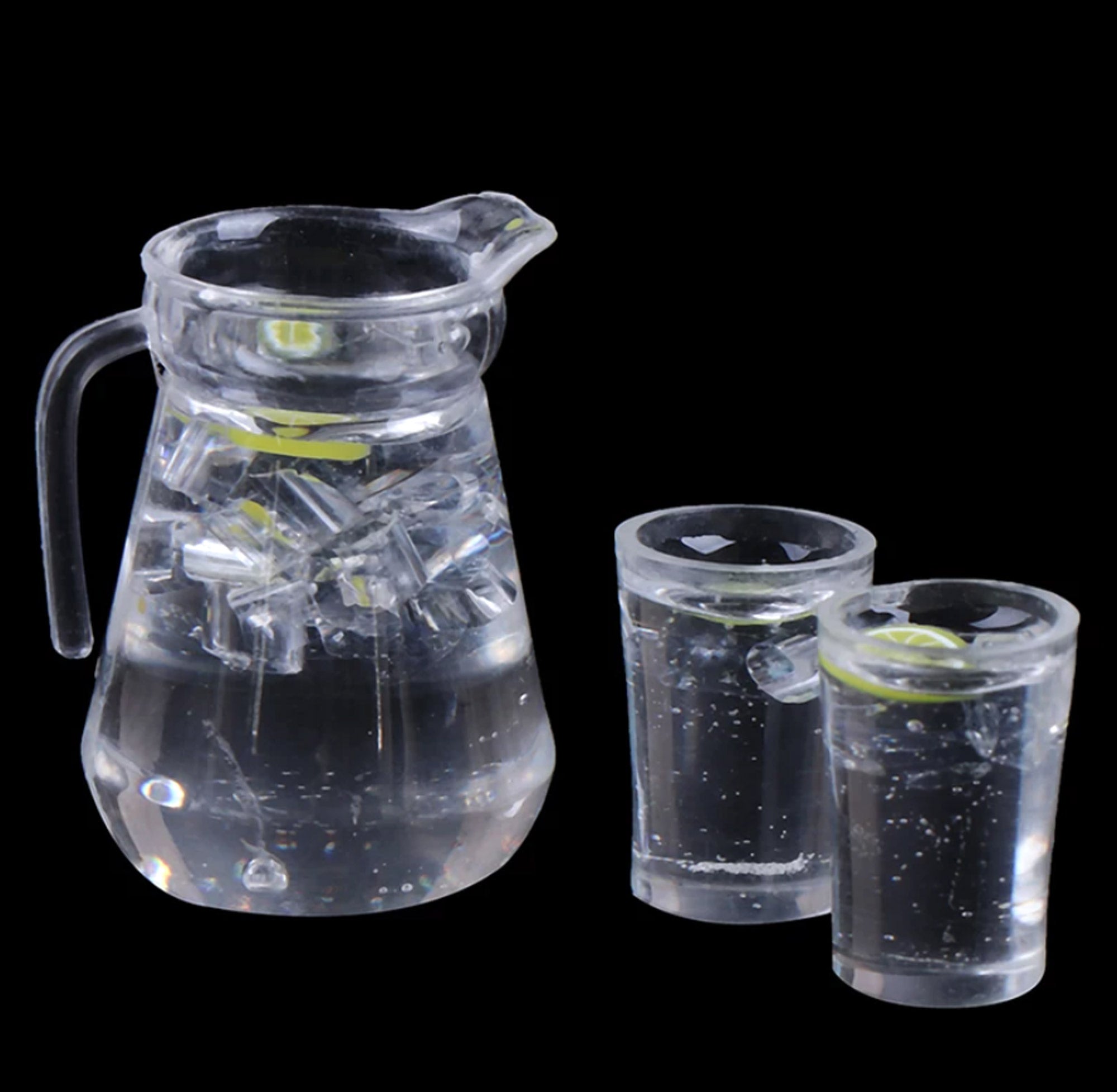 Water Pitcher with Two Glasses