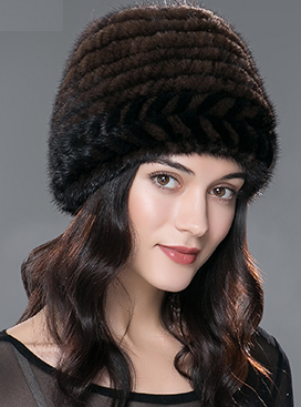 Classic Female Winter Mink Fur Hat