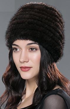 Classic Female Winter Mink Fur Hat