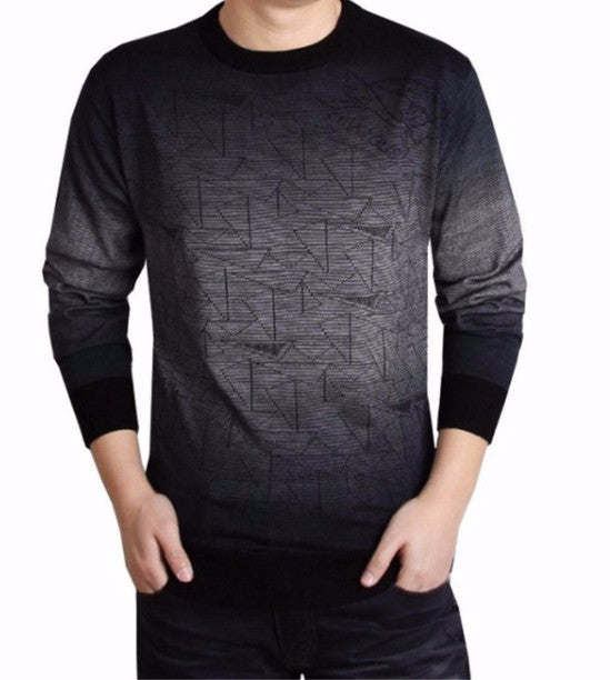 Mens Casual O-Neck Long Sleeve Sweater