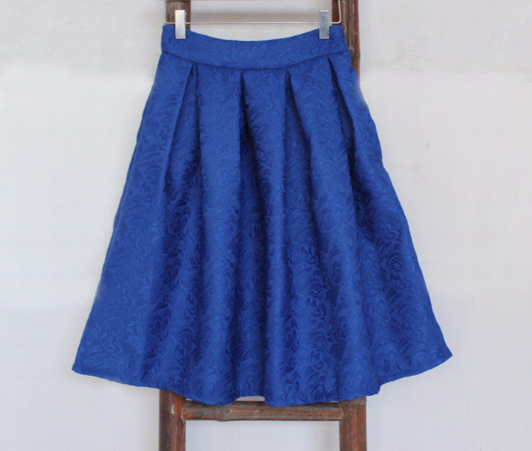 Summer Style Vintage High Waist Work Wear Midi Skirt