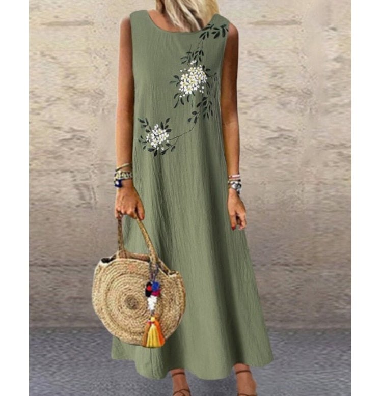 Women Summer Print Sundress