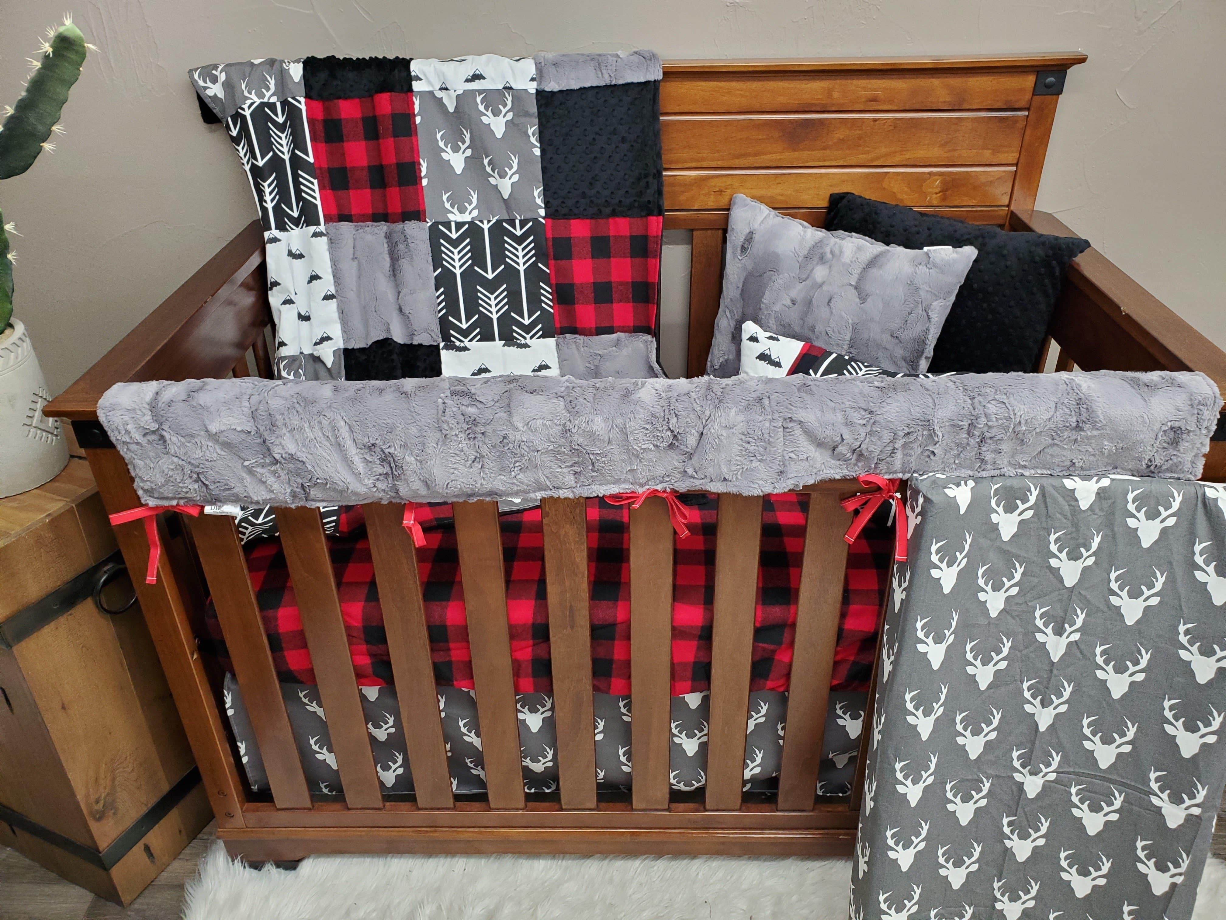 Boy Crib Bedding - Buck and Mountain Woodland Baby Bedding Collection