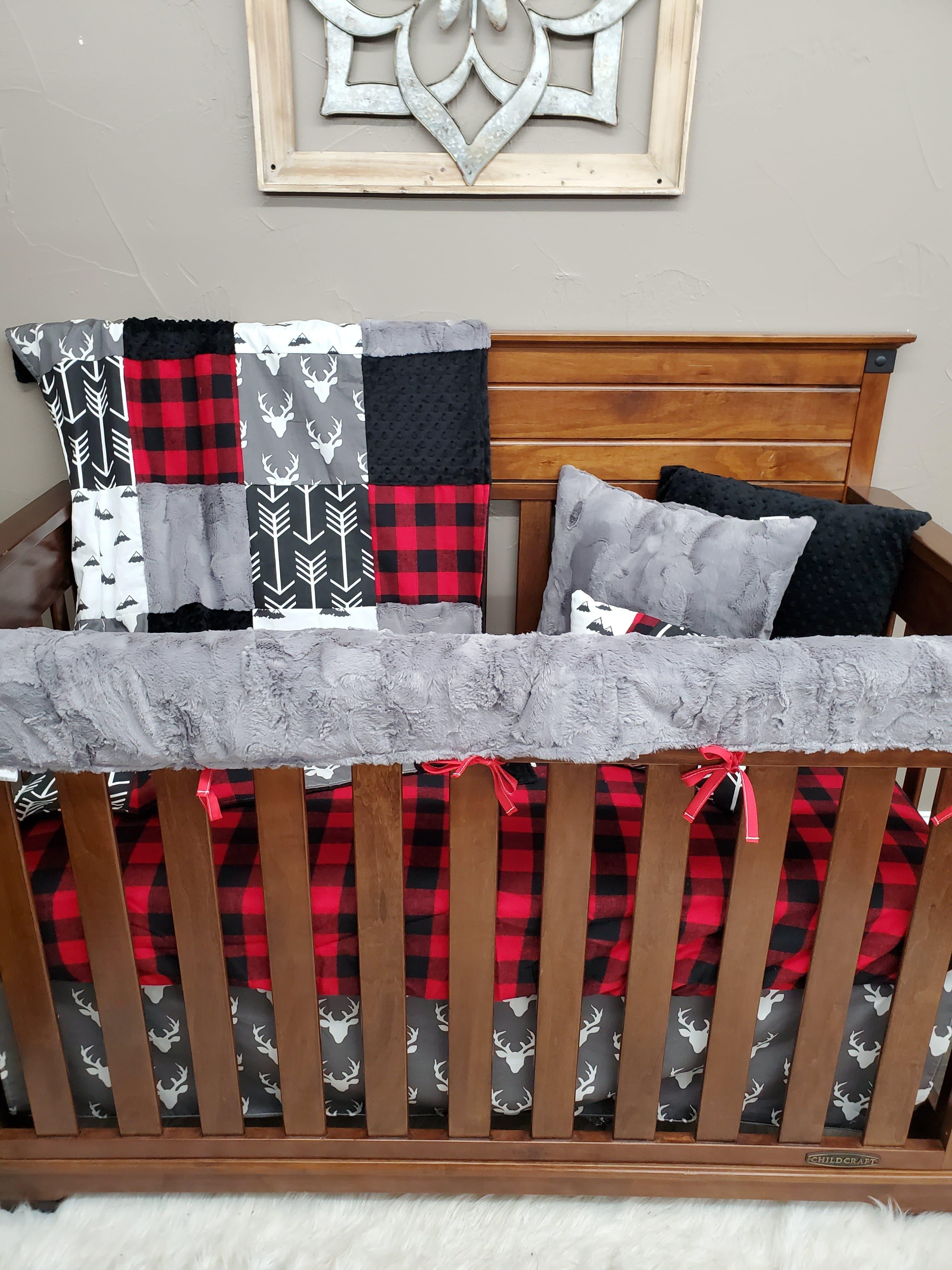 Boy Crib Bedding - Buck and Mountain Woodland Baby Bedding Collection