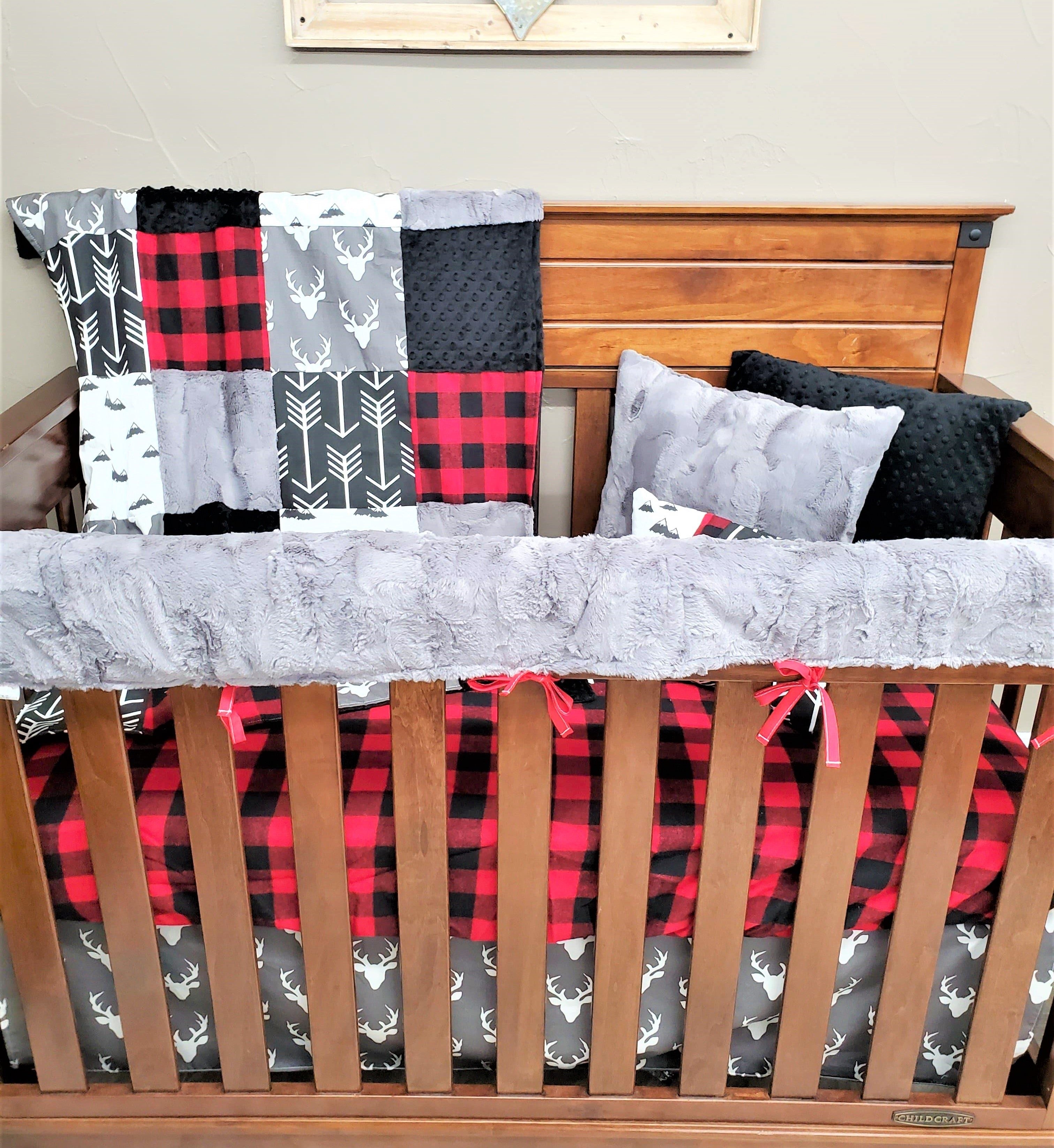 Boy Crib Bedding - Buck and Mountain Woodland Baby Bedding Collection
