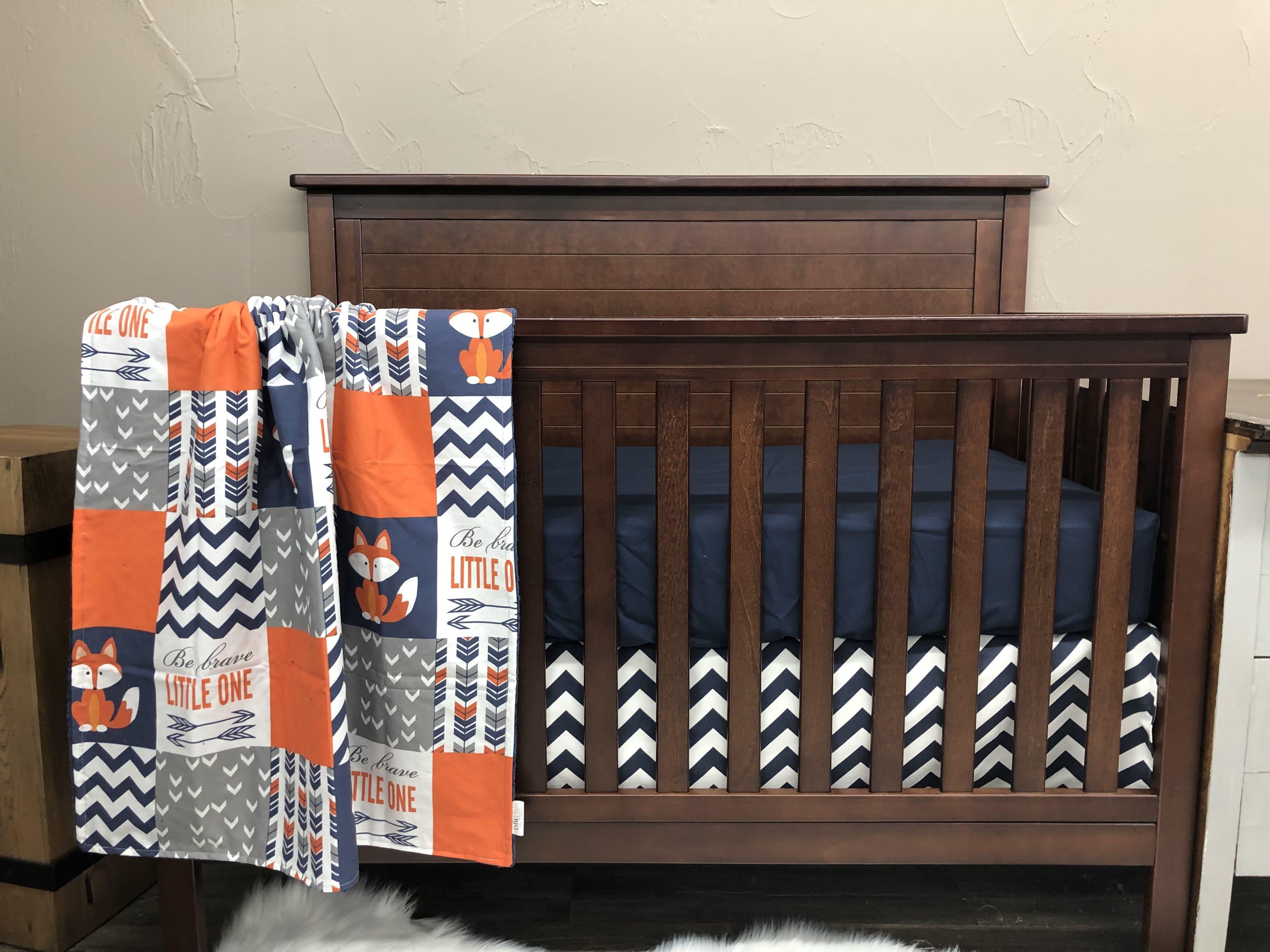 Custom Boy Crib Bedding- Fox Woodland Baby Bedding Collection