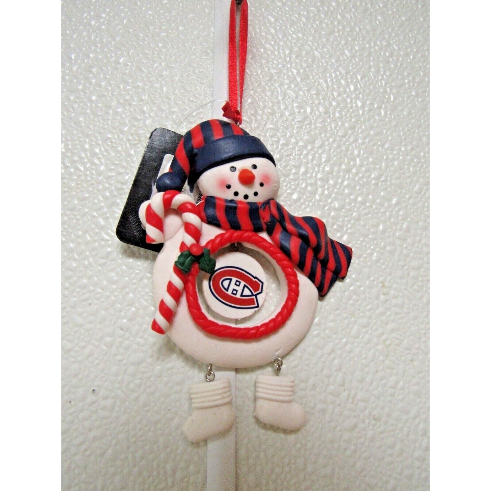 NHL Montreal Canadiens Clay Dough Snowman Christmas Ornament Team Sports America