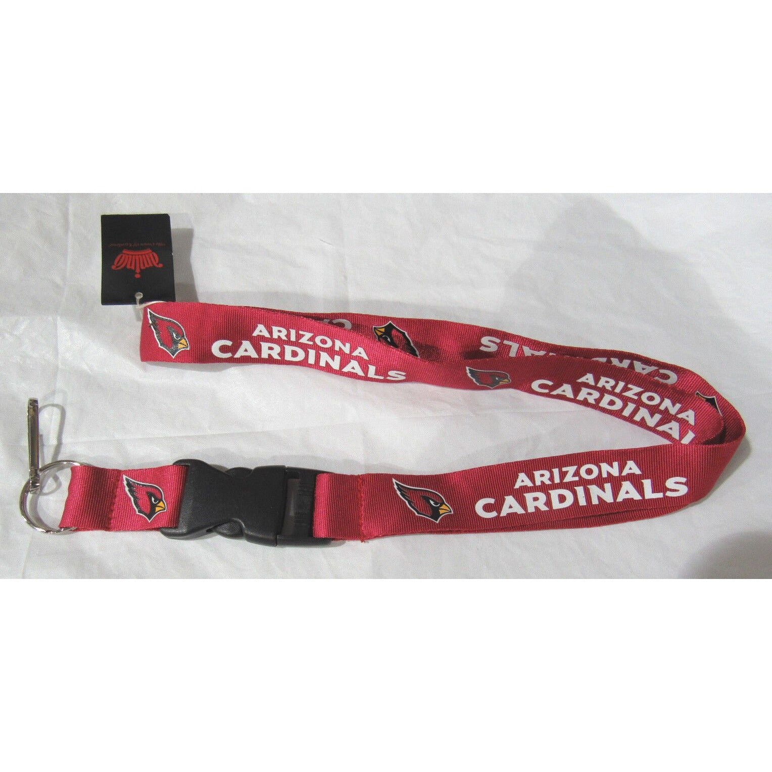 NFL Tampa Bay Buccaneers Logo on Red Lanyard Keyring No Clip 23