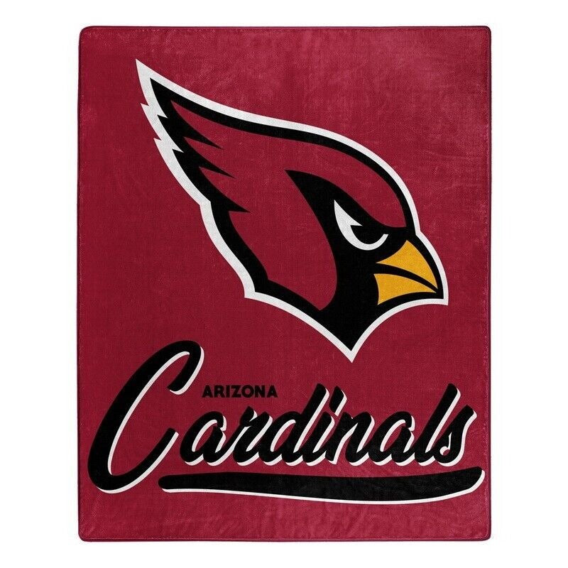 NFL Arizona Cardinals Royal Plush Raschel Throw Blanket Signature Design 50x60