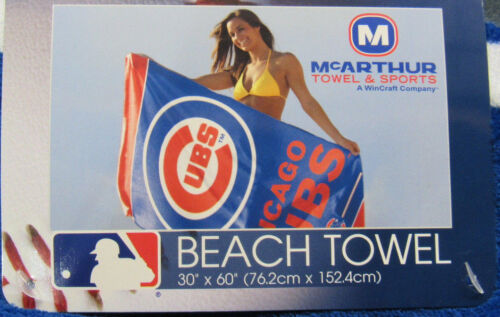 MLB Chicago Cubs Vertical Logo on Beach Towel 30