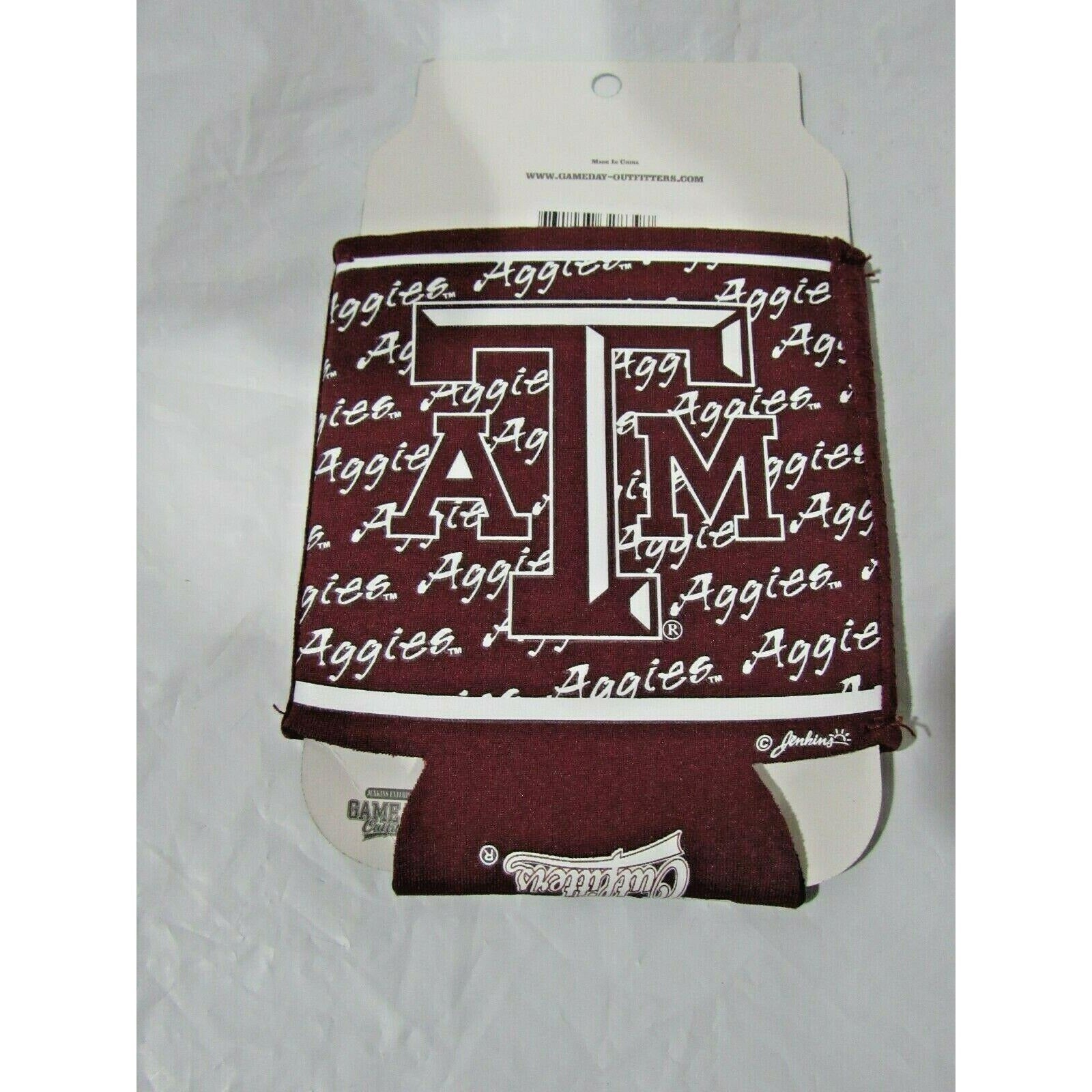 Texas A&M Aggies Team Logo on Maroon Can Coolie by Game Day Outfitters