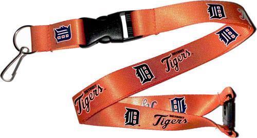 MLB Detroit Tigers Thick D & Name on Orange Lanyard Detachable Buckle 23