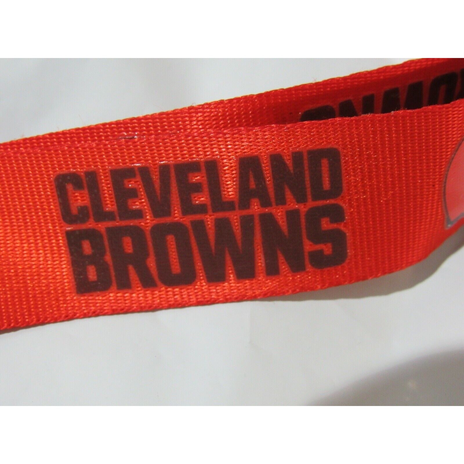 NFL Cleveland Browns Brown Lettering Orange Lanyard Keyring 23