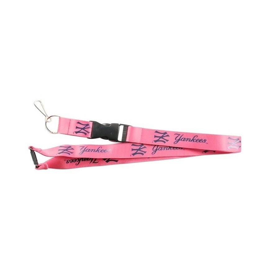 MLB New York Yankees Pink Lanyard Keychain 24