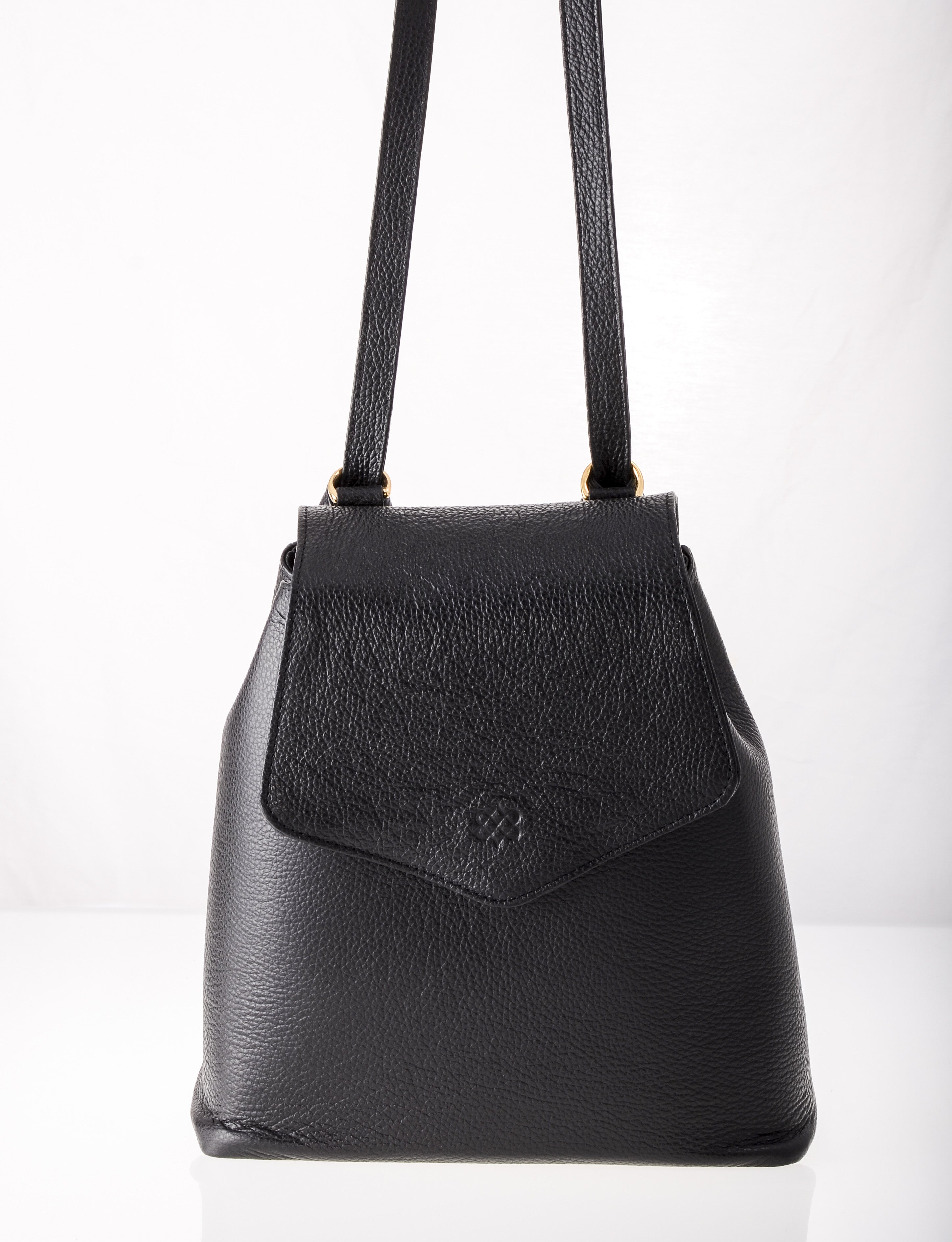 KYLA JOY - Audrey Convertible Leather Backpack