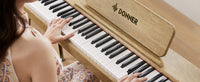 Donner DDP-60 Wooden 88-Key Semi-Weighted Upright Digital Piano with 3-Pedal for Beginner