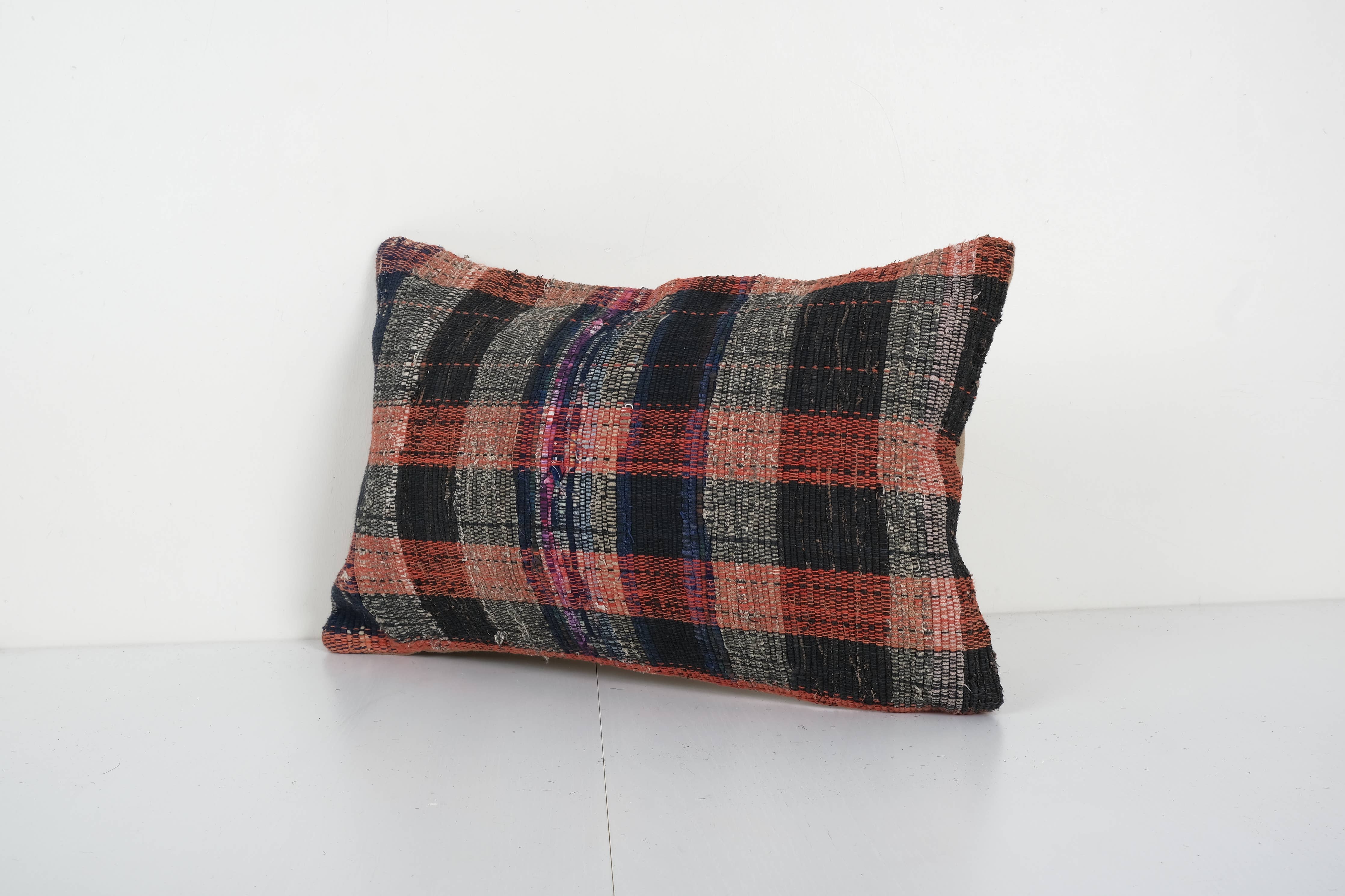 Vintage Pillows Store - Tribal Wool Handmade Pillow Covers, Striped Turkish Kilim