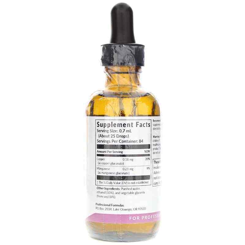 Professional Formulas Manganese Copper Oligo Drops 84 Oz