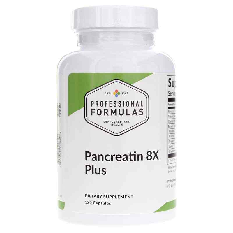 Professional Formulas Pancreatin 8X Plus 120.0 Capsules 120 Capsules