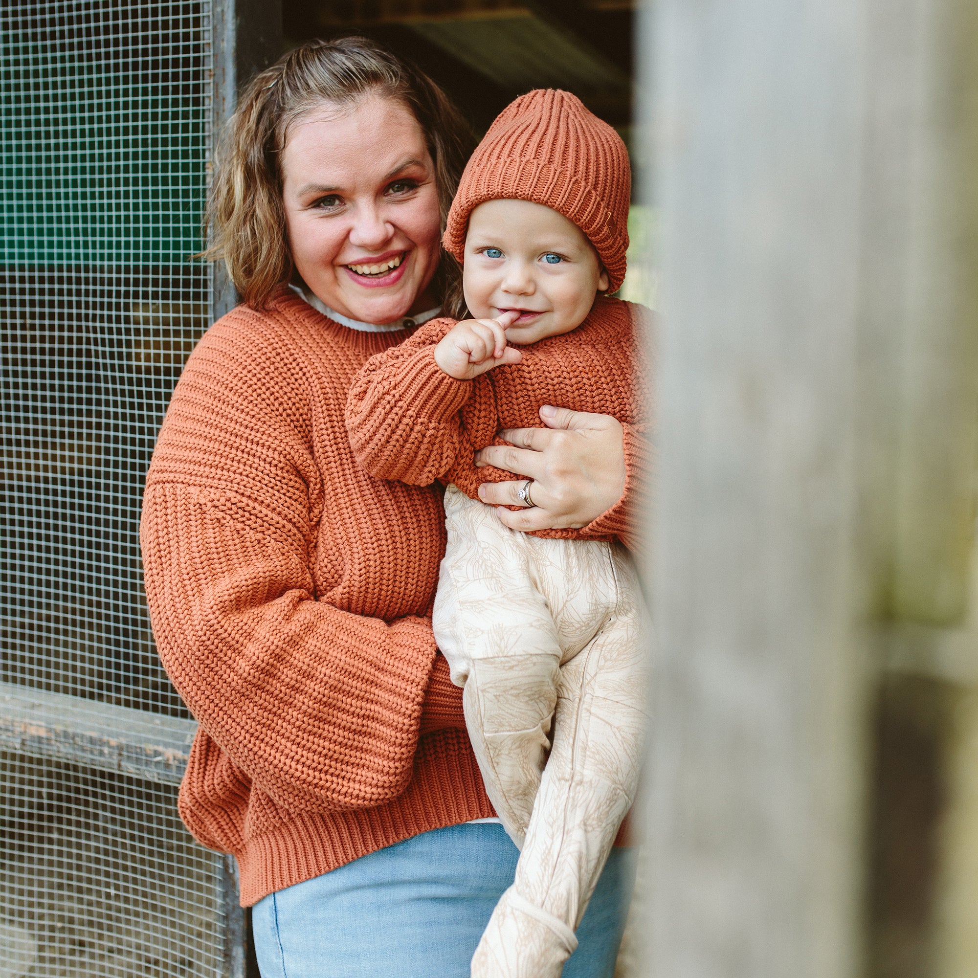 WOMENS CHUNKY KNIT SWEATER | CLAY