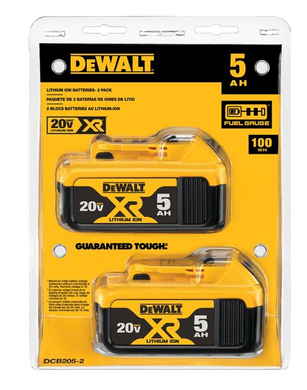Dewalt DCB205-2 20V Max 5 AH Battery Double Pack