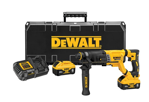 Dewalt DCH263R2 20V MAX* 1-1/8 in. Brushless Cordless SDS PLUS D-Handle Rotary Hammer Kit