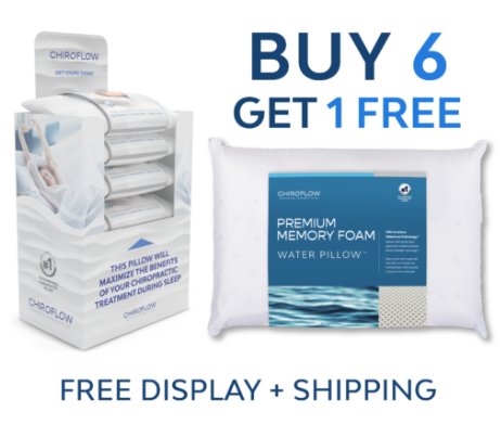 FREE PILLOW SPRING PROMO - CHIROFLOW WATER PILLOWS (PLUS FREE DISPLAY)