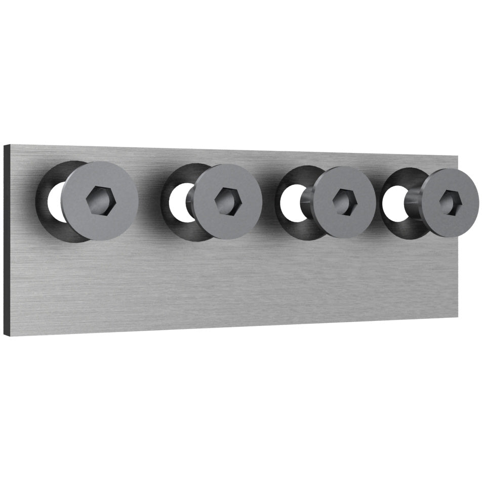 Flat Track Connector for Track Extension - Satin Nickel